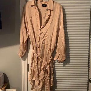 Champagne midi shift dress